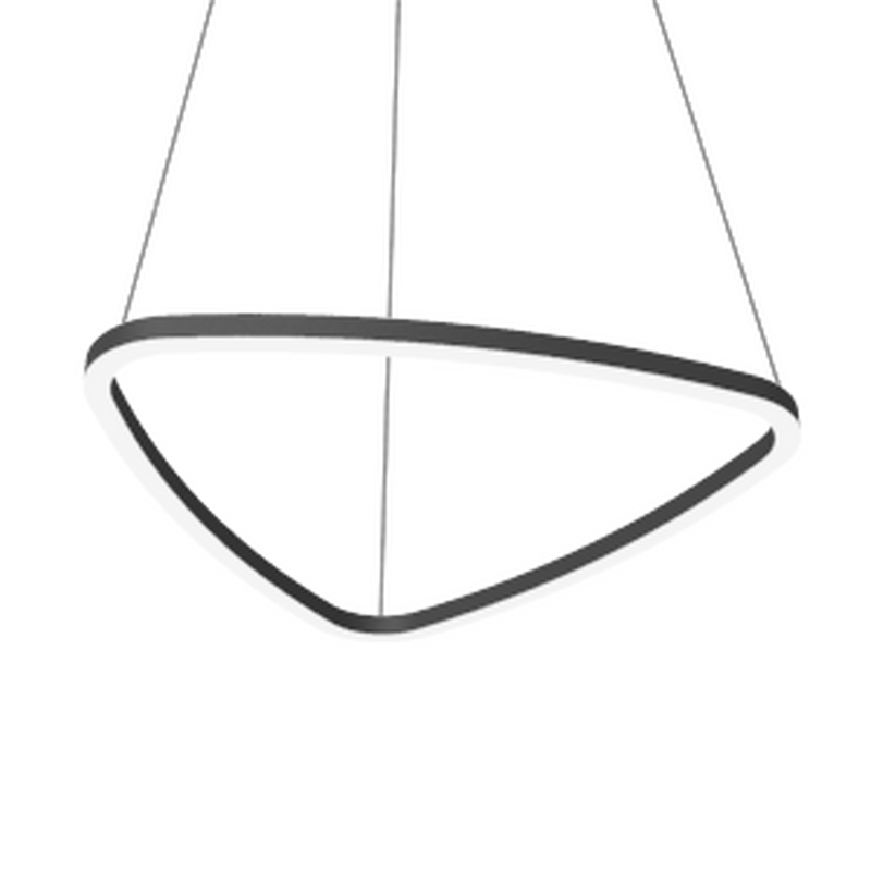 Светильник VARTON Enso A 1100х1040х40 мм 78 Вт CRI90 4000 К подвесной RAL9005 черный матовый с рассеивателем опал