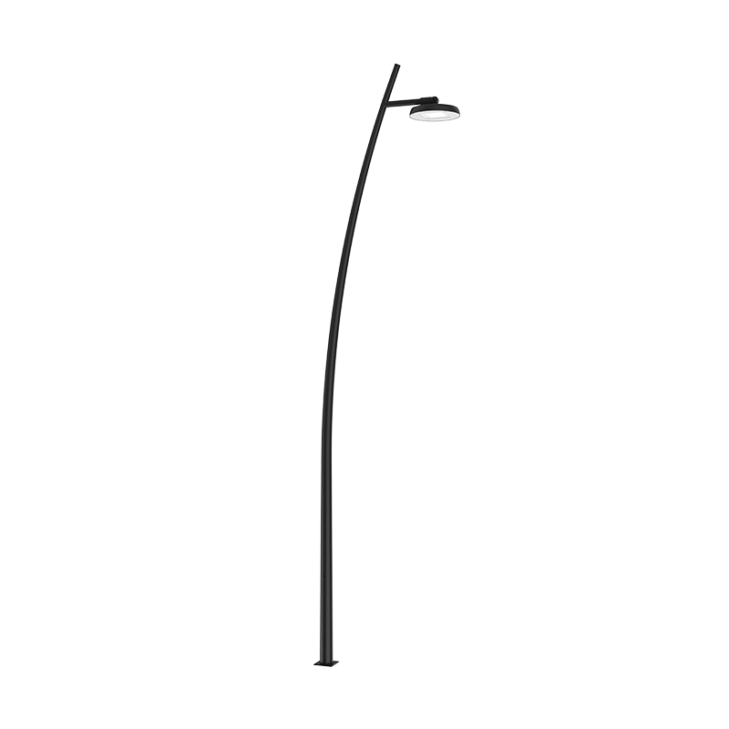 Стальная опора наружного освещения VARTON серии Arcus 8м гор. цинк черный RAL9005 декоративный шов