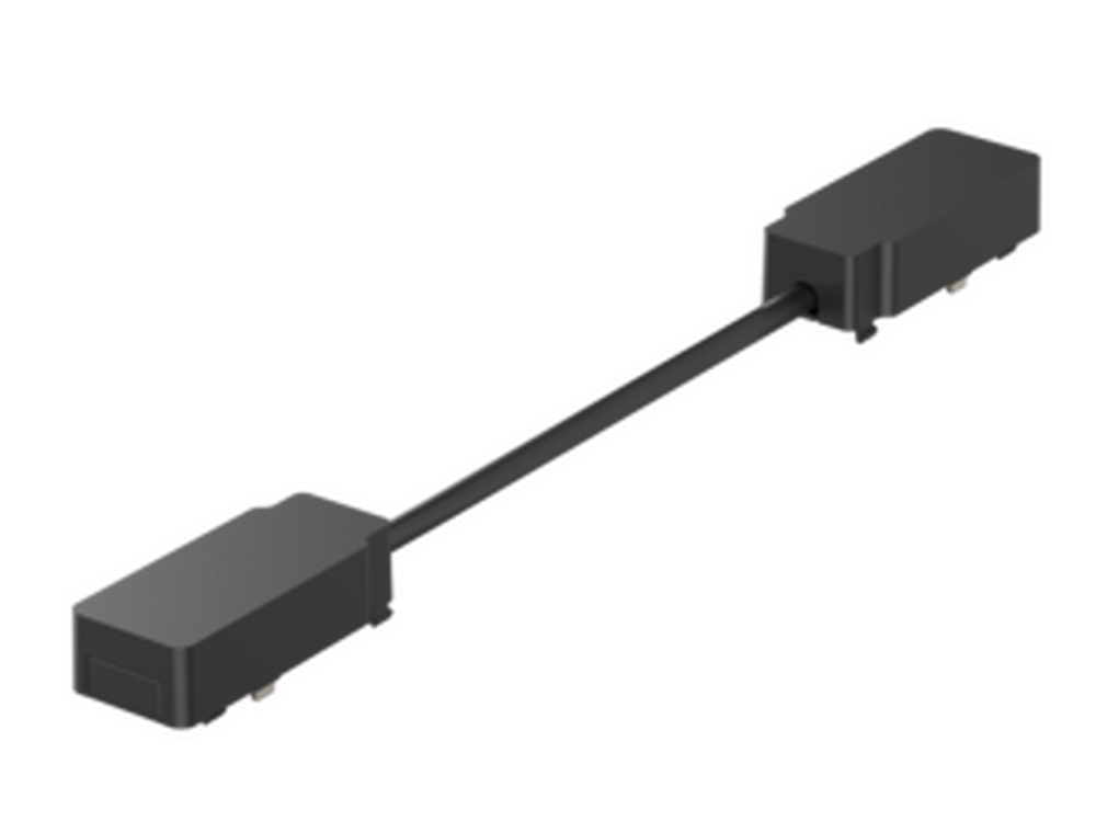 Коннектор питания для углового соединения шинопроводов магнитной системы Galakti 290x26x15 мм черный