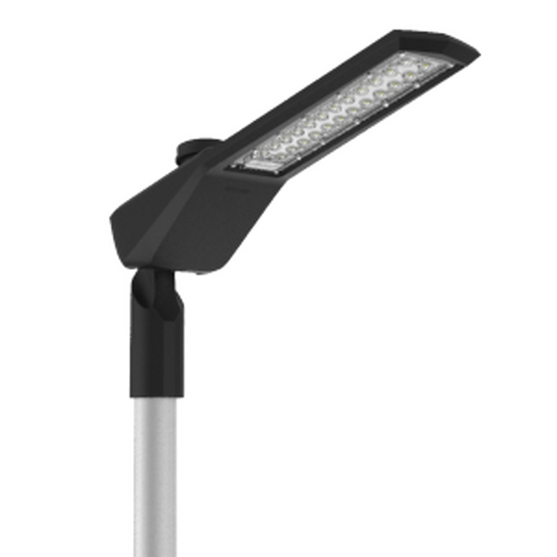 Светодиодный светильник VARTON уличный Levante M Urban 110 Вт кронштейн 60 мм 3000 K 1..10V NEMA RAL9005 черный муар