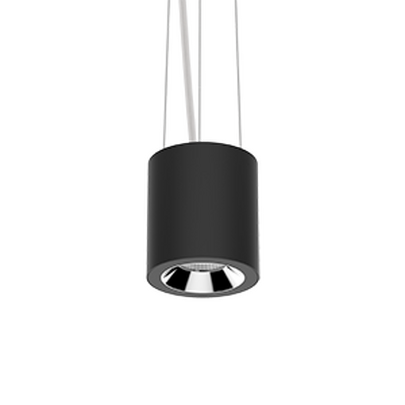 Светодиодный светильник VARTON DL-02 Tube подвесной 100х110 мм 12 Вт 4000 K 35&deg;  RAL9005 черный муар диммируемый по протоколу DALI