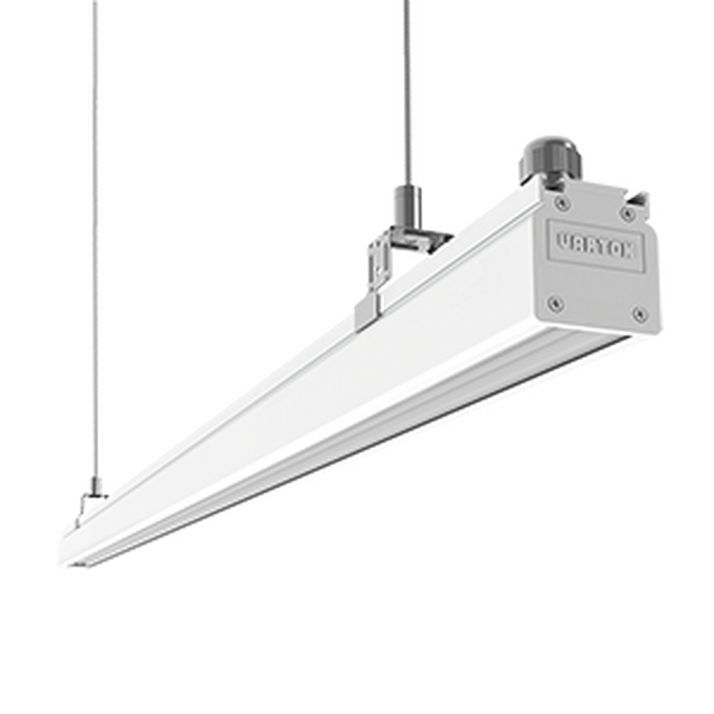 Светодиодный светильник VARTON Mercury Mall IP54 1458x54x58 мм опал 52 Вт 4000 K белый RAL9003 муар DALI