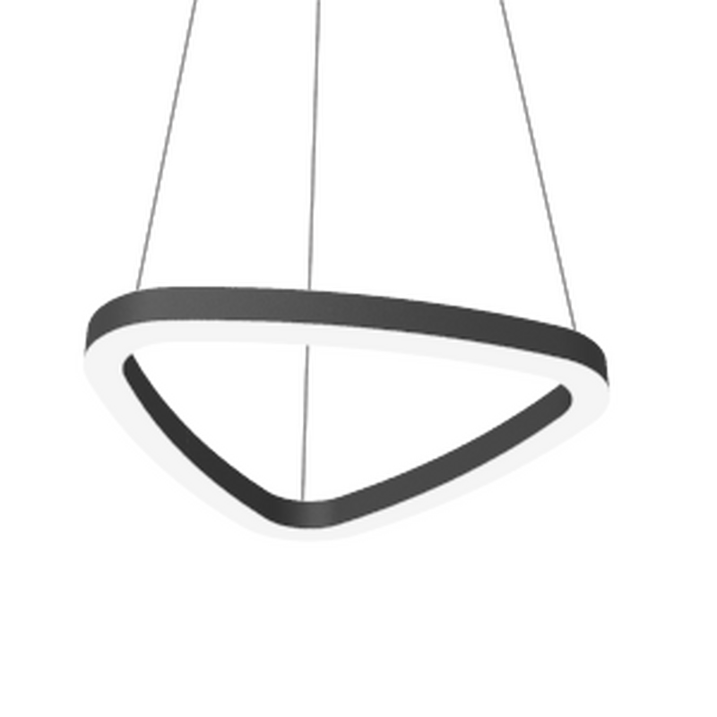 Светильник VARTON Enso A 560x530x40 мм 40 Вт CRI90 4000 К подвесной RAL9005 черный матовый с рассеивателем опал