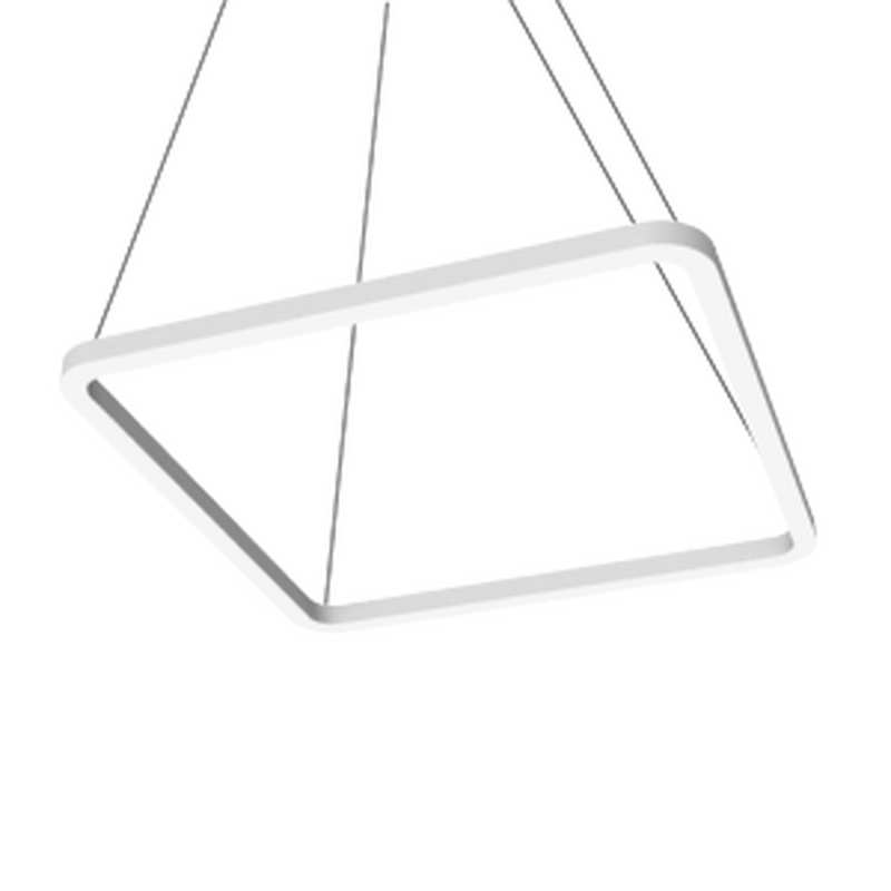 Светильник VARTON Enso Q 990х990х40 мм 91 Вт CRI90 4000 K подвесной RAL9003 белый матовый с рассеивателем опал