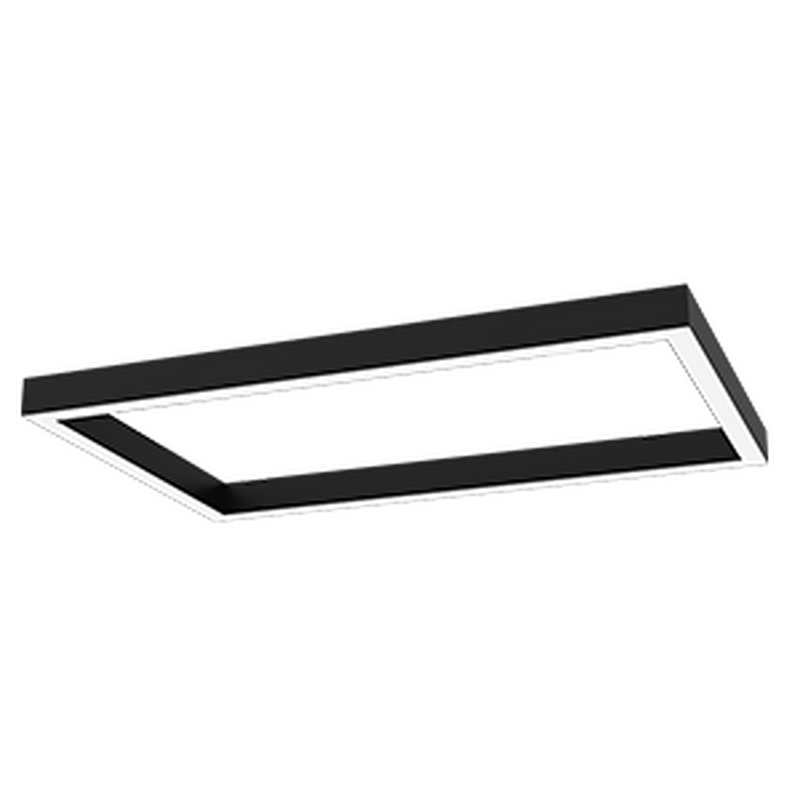 Cветильник VARTON Х-line прямоугольник 90 Вт подвесной 4000 К 1050x595x100 мм RAL9005 черный муар с рассеивателем опал