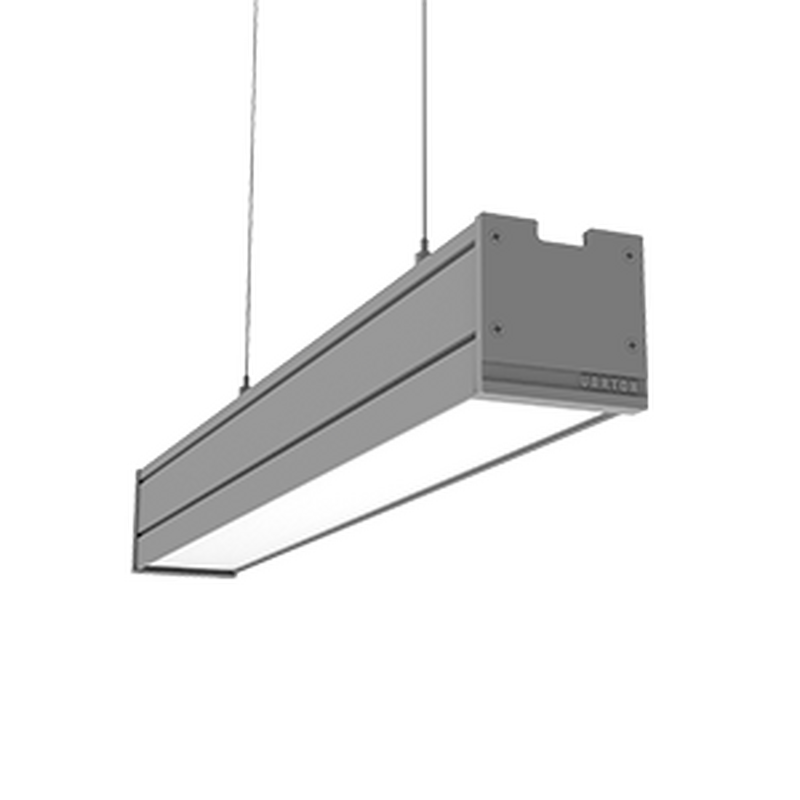 Светодиодный светильник VARTON Mercury Pro подвесной 18 Вт 4000 К 514х65х65 мм IP54 RAL7045 серый муар с рассеивателем опал, с декоративным проводом 2 м и комплектом подвесов 2 м аварийный автономный постоянного действия