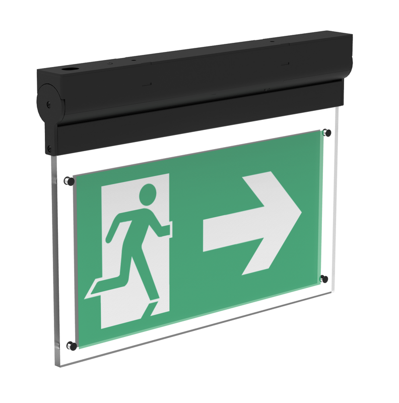 Световой указатель "ВАРТОН" Flip серии Advanced 3W IP40 3ч черный