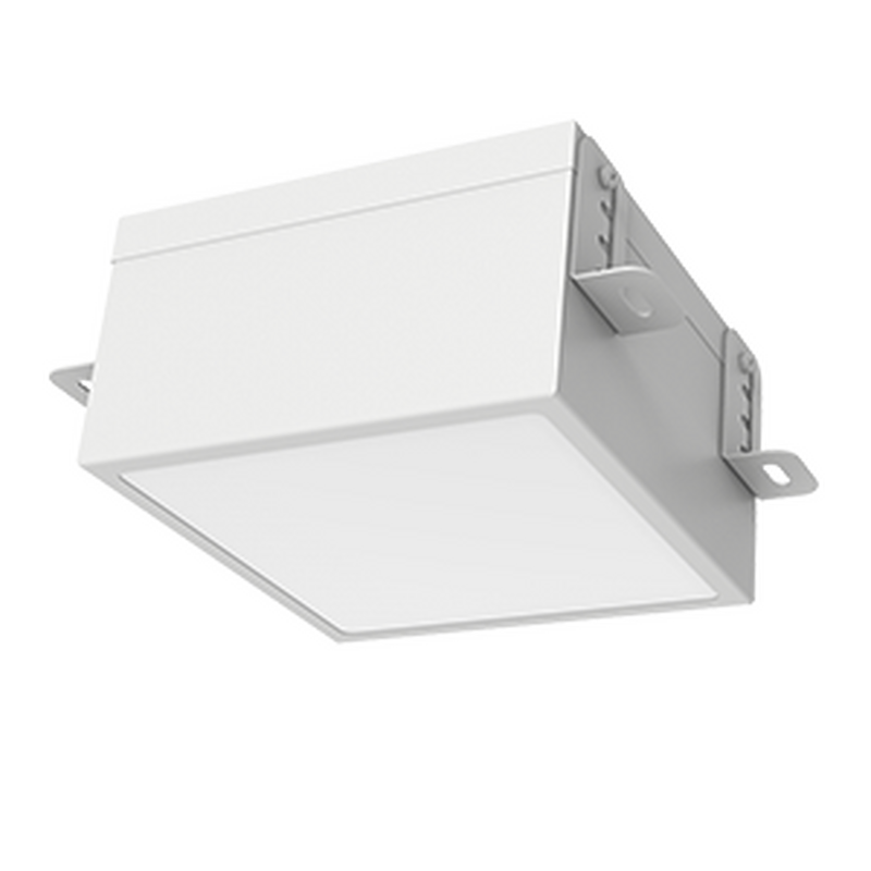 Светодиодный светильник VARTON DL-Grill 200х200 мм 20 Вт для потолка Грильято с шириной ламели 10 мм встраиваемый 4000 K 186х186х80 мм IP54 RAL9003 белый муар