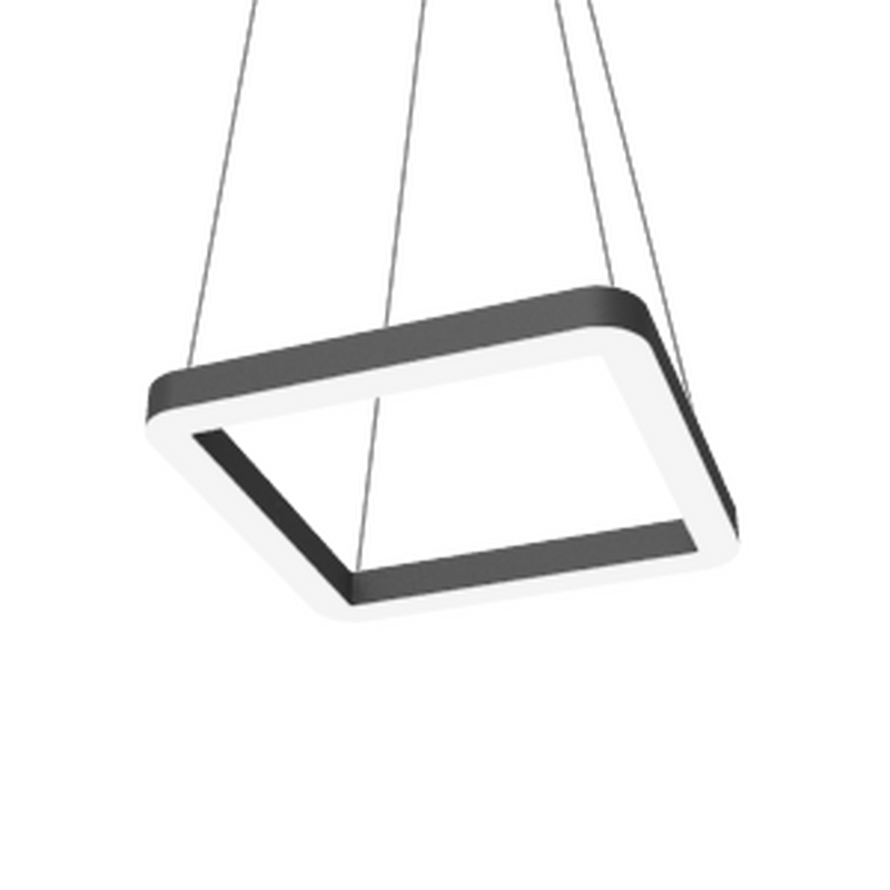 Светильник VARTON Enso Q 590х590х40 мм 32 Вт CRI90 4000 K подвесной RAL9005 черный матовый с рассеивателем опал