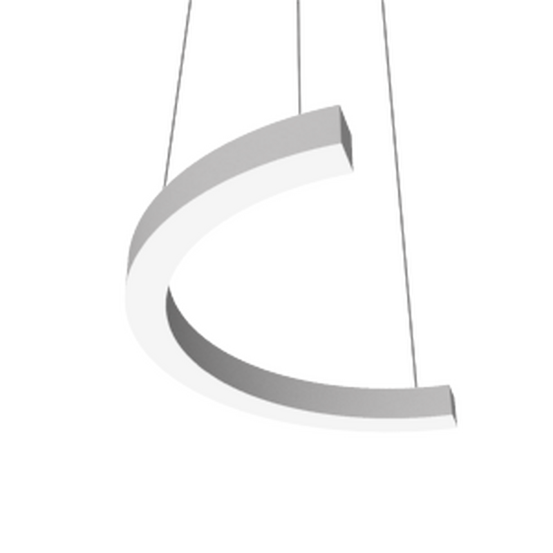 Светильник VARTON Enso C 570х285х40 мм 19 Вт CRI90 4000 K подвесной RAL9003 белый матовый с рассеивателем опал