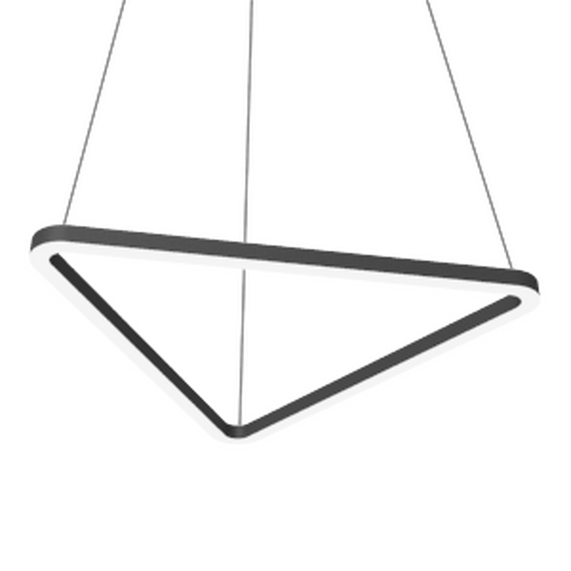 Светильник VARTON Enso T 1075x947x40 мм 78 Вт CRI90 4000 K подвесной RAL9005 черный матовый с рассеивателем опал