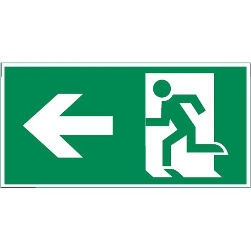 пиктограмма "ФИГУРА / СТРЕЛКА ВЛЕВО" 240х120мм для аварийно-эвакуационного светильника IP65