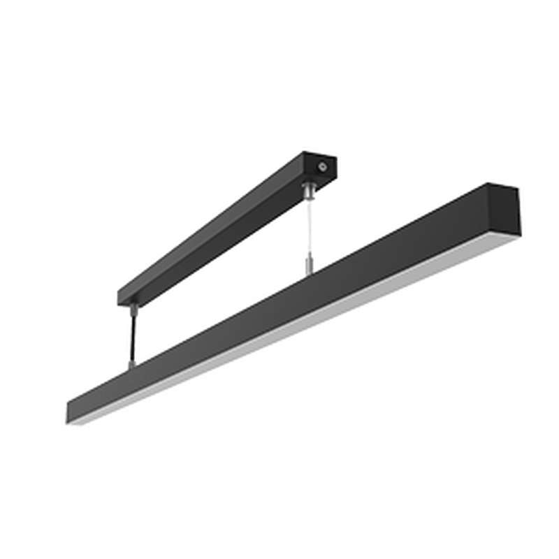 Светодиодный светильник VARTON подвесной Qubo-line 1260х30х40 мм 35 Вт 3000 К с рассеивателем опал DALI RAL9005 черный муар