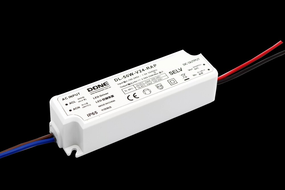 Драйвер 50Вт 24V для светодиодной ленты DONE POWER DL-50W-V24-RAP IP67 118x35x26 мм