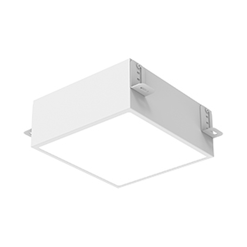 Светодиодный светильник VARTON DL-Grill 200х200 мм 20 Вт CRI90 для потолка Грильято с шириной ламели 10 мм встраиваемый 3000 К 186х186х75 мм RAL9003 белый муар