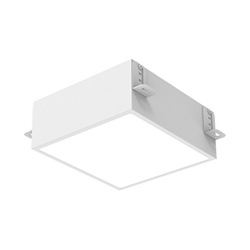 Светодиодный светильник VARTON DL-Grill 200х200 мм 20 Вт CRI90 для потолка Грильято с шириной ламели 10 мм встраиваемый 3000 К 186х186х80 мм IP54 RAL9003 белый муар