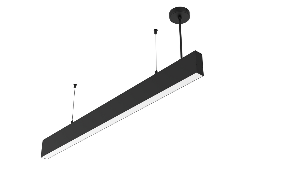 Светодиодный светильник VARTON Angusta High 513x35x90мм подвесной 18 Вт 3000 К IP40 RAL9005 черный муар с рассеивателем опал