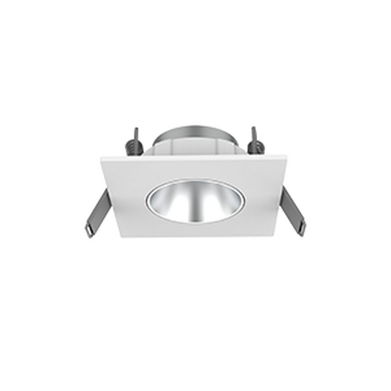 Рамка для модульного светильника Varton Hottel 02 квадратная с круглым отверстием встраиваемая 65 х 24 мм (м. о. 52 мм) серебряный рефлектор