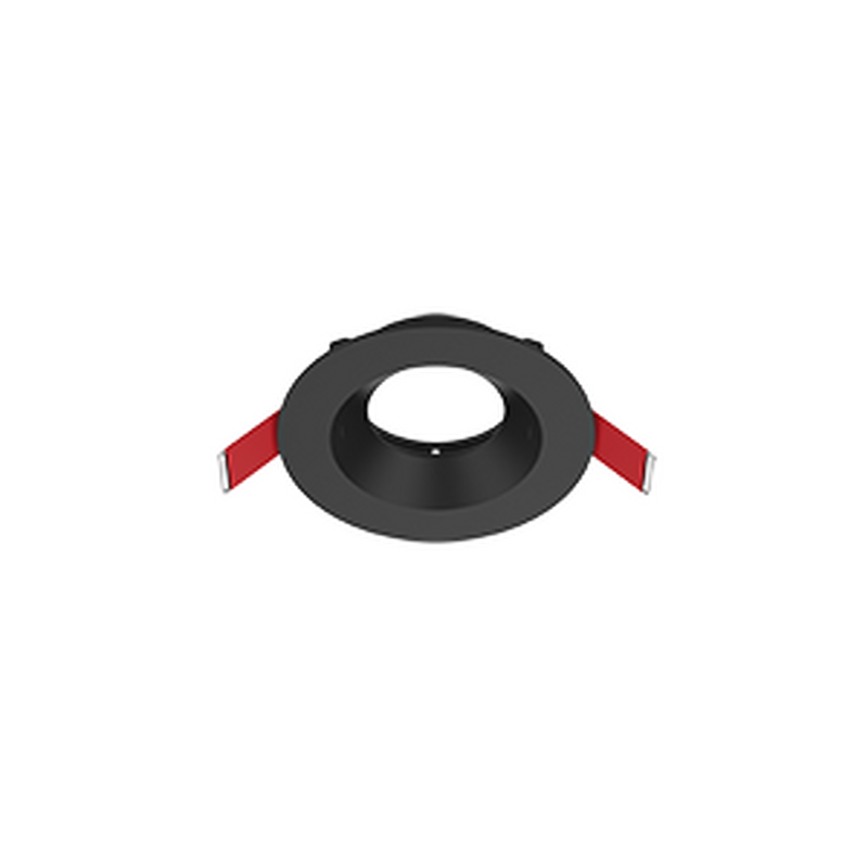 Рамка для модульного светильника "ВАРТОН" FLEX 50 01 круглая встраиваемая 90х30мм RAL9005 черный муар