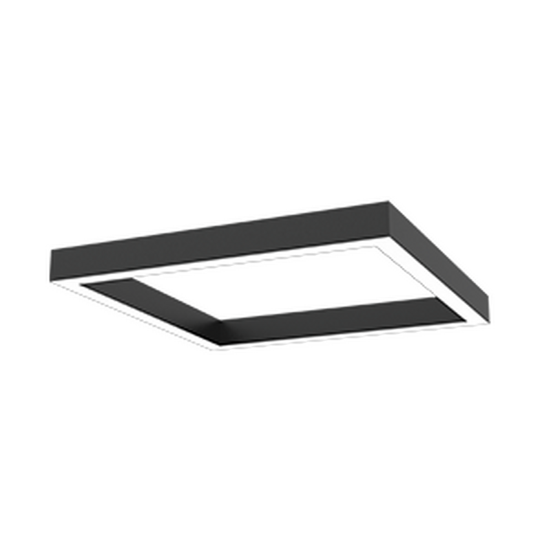 Cветильник VARTON Х-line квадрат 120 Вт подвесной 4000 К 1062x1062x100 мм RAL9005 черный муар с рассеивателем опал