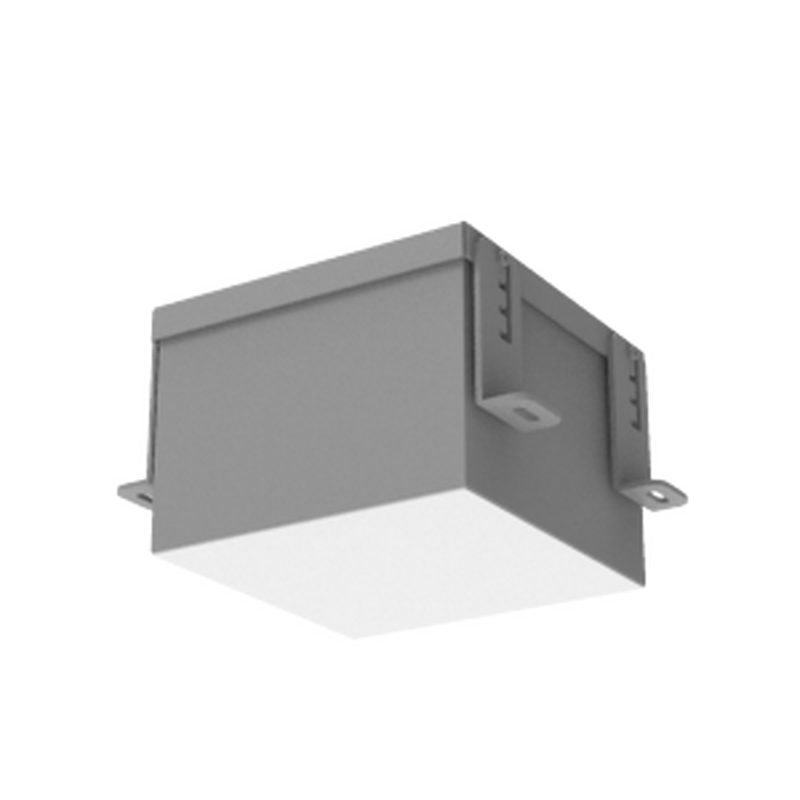 Светодиодный светильник VARTON DL-Grill 150х150 мм 18 Вт для потолка Грильято с шириной ламели 10 мм встраиваемый 3000 К 140х140х100 мм IP54 RAL7045 серый муар